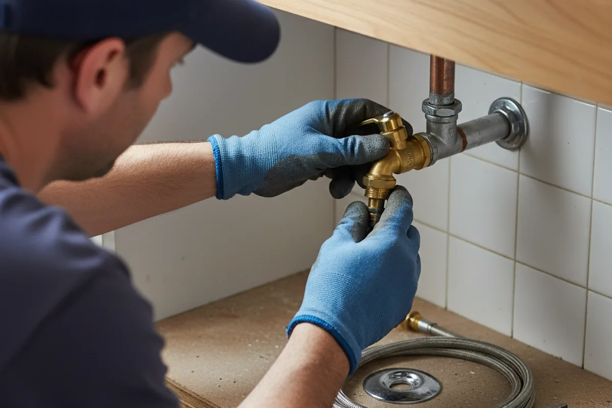 Shutoff valve and fitting work during Emergency Plumbing in Huntingtown
